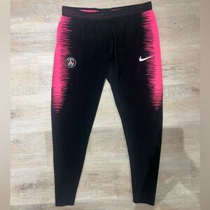 Nike Black and Pink Sweatpants